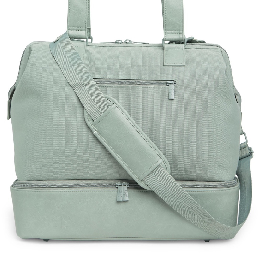 BEIS Slate Blue Mini Weekender NWT